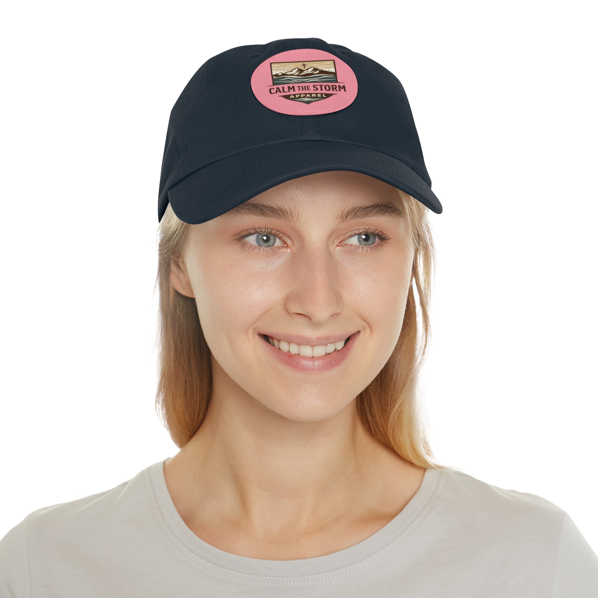 Dad Hat — 'Calm the Storm' Leather Patch Mountain Cap