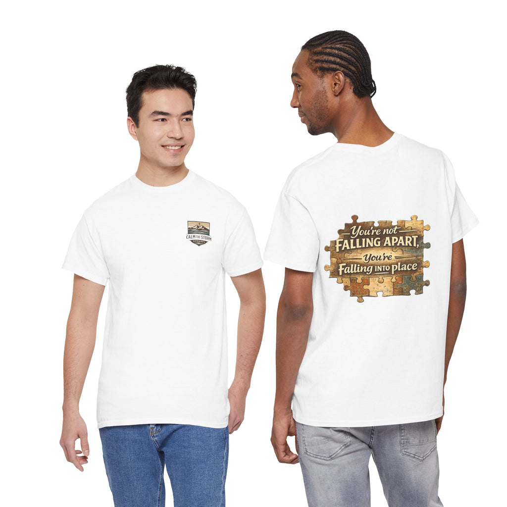 Puzzle Piece Inspirational T‑Shirt — "You're Not Falling Apart, You're Falling Into Place"