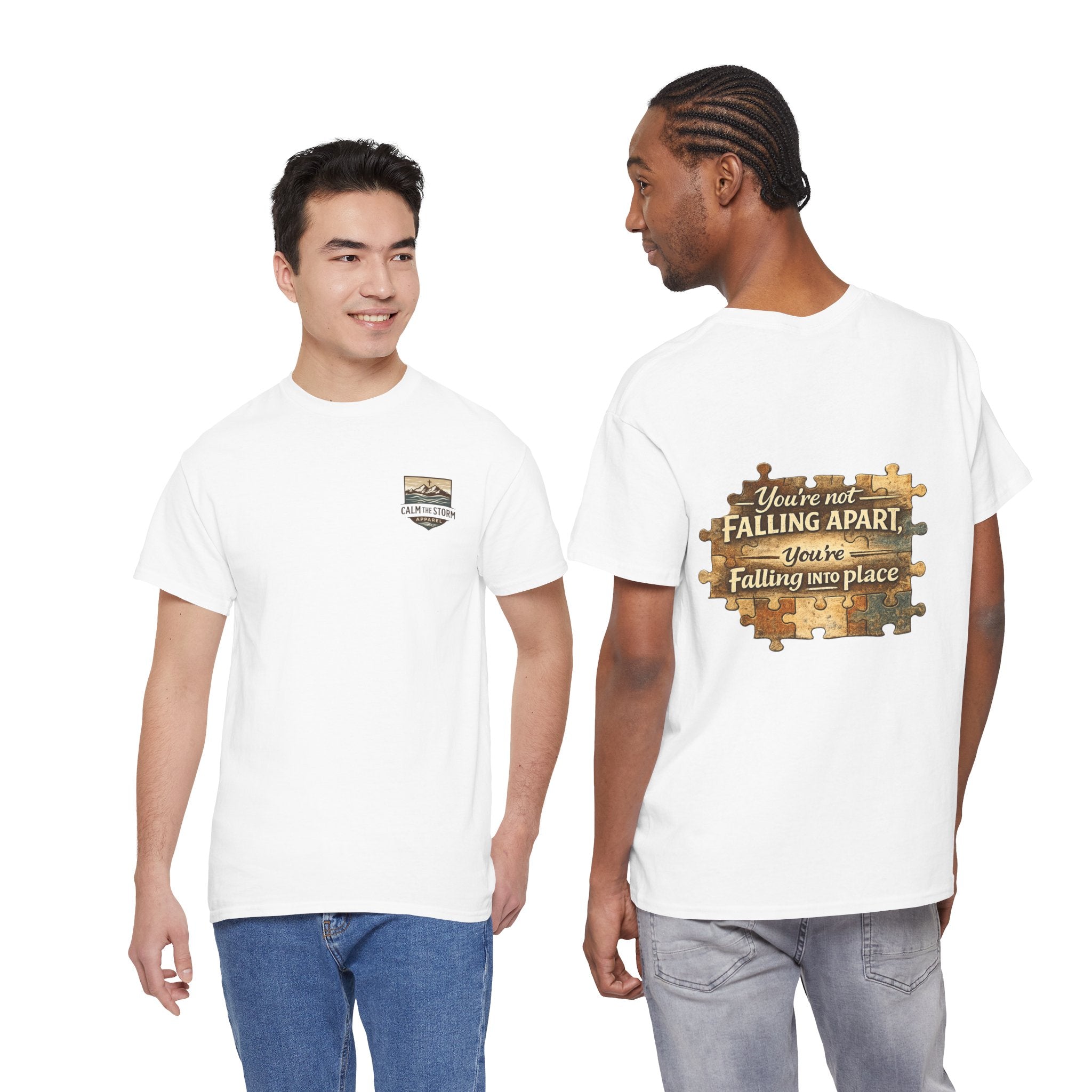 Puzzle Piece Inspirational T‑Shirt — "You're Not Falling Apart, You're Falling Into Place"