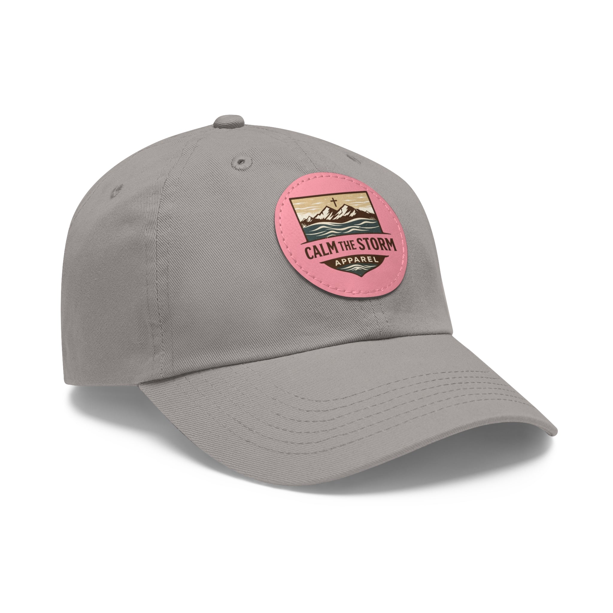 Dad Hat — 'Calm the Storm' Leather Patch Mountain Cap