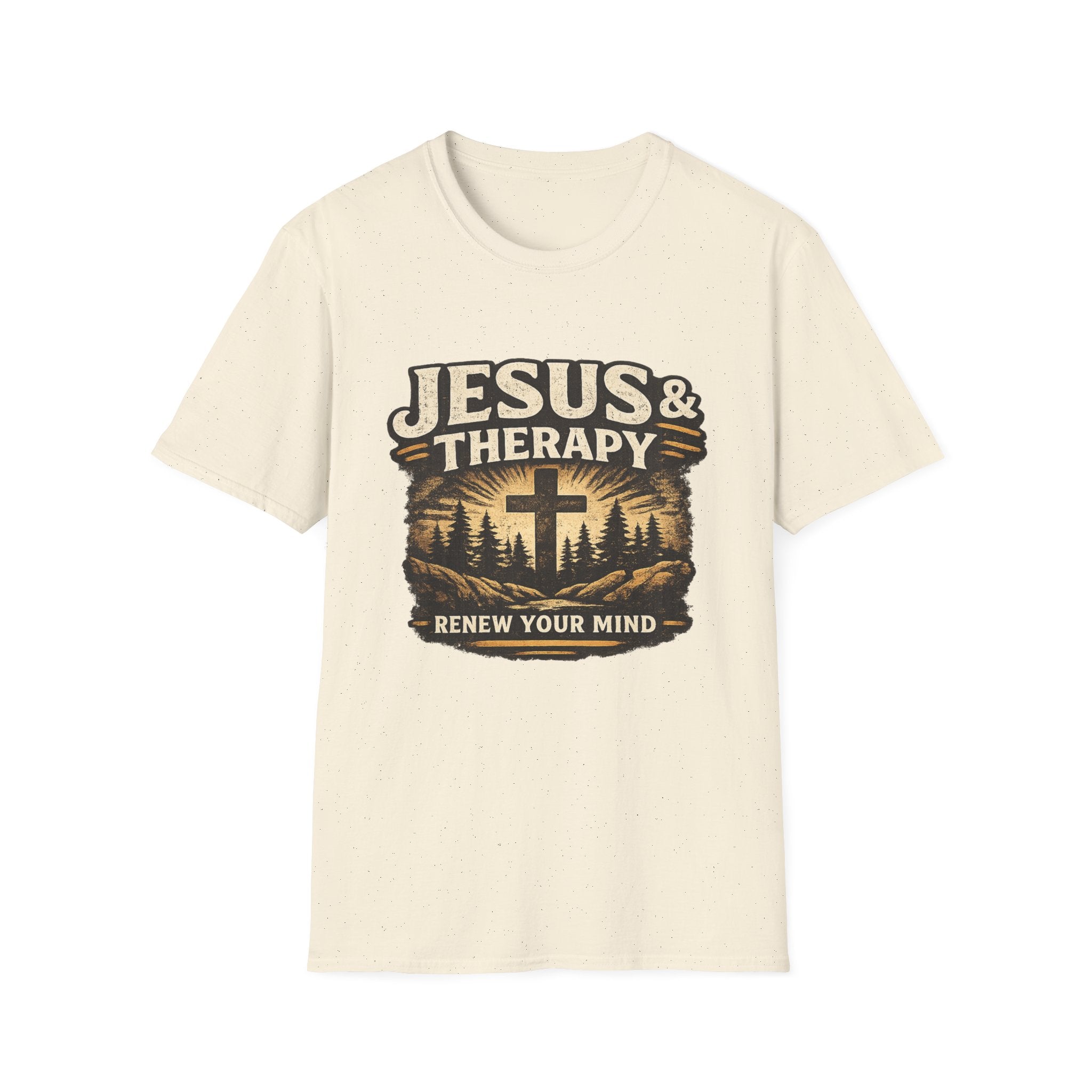 Jesus & Therapy T-Shirt — Renew Your Mind Christian Faith Tee