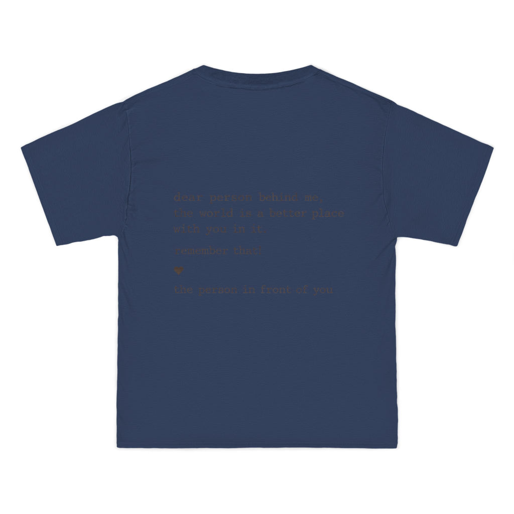 2/23 - Minimalist Quote T-Shirt — 'If the person behind me...' Casual Graphic Tee