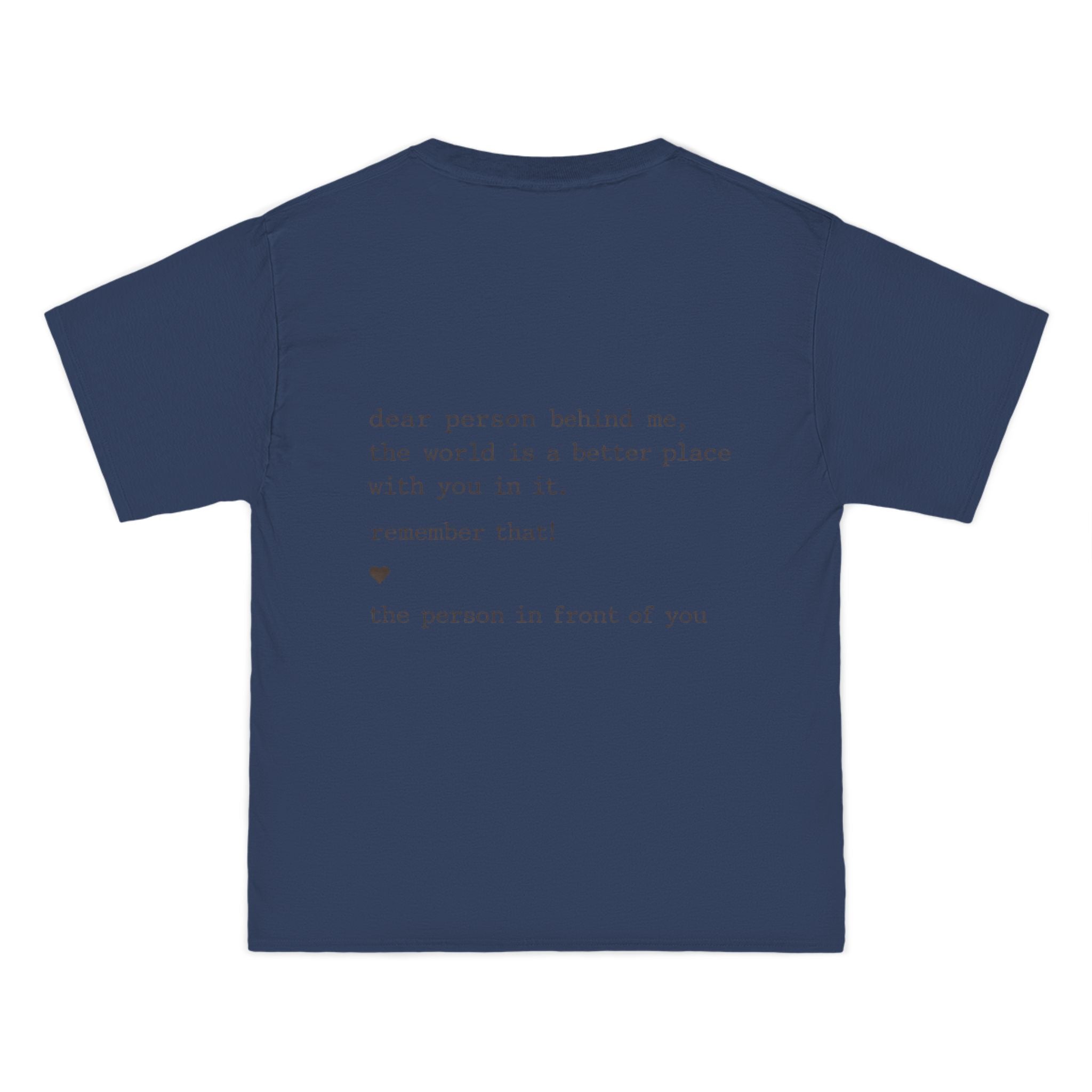 2/23 - Minimalist Quote T-Shirt — 'If the person behind me...' Casual Graphic Tee