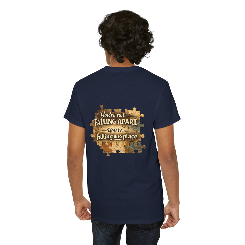 Puzzle Piece Inspirational T‑Shirt — "You're Not Falling Apart, You're Falling Into Place"