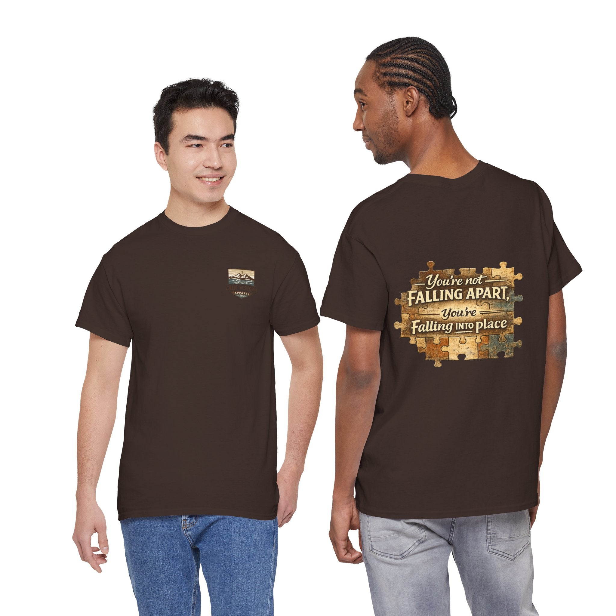 Puzzle Piece Inspirational T‑Shirt — "You're Not Falling Apart, You're Falling Into Place"