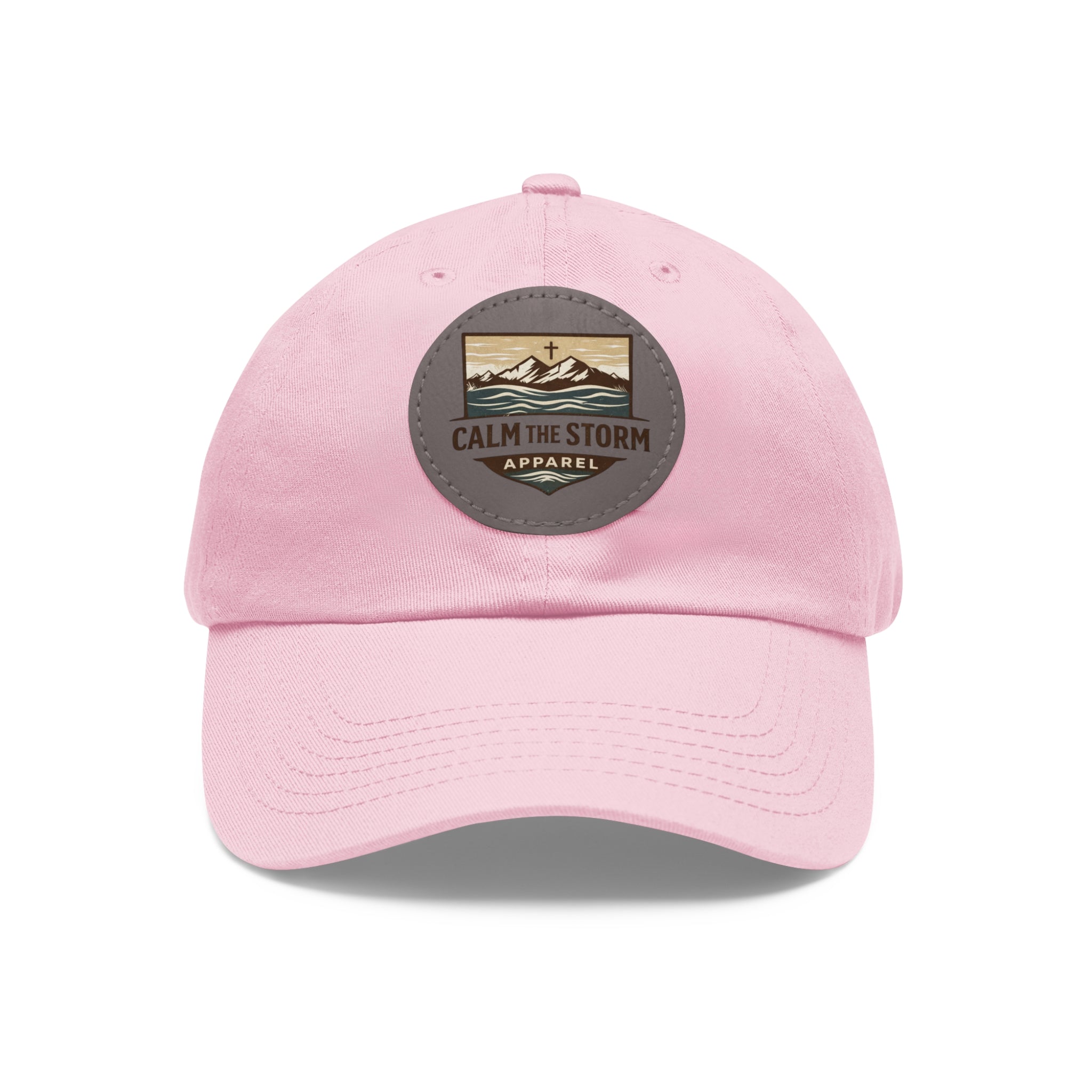 Dad Hat — 'Calm the Storm' Leather Patch Mountain Cap