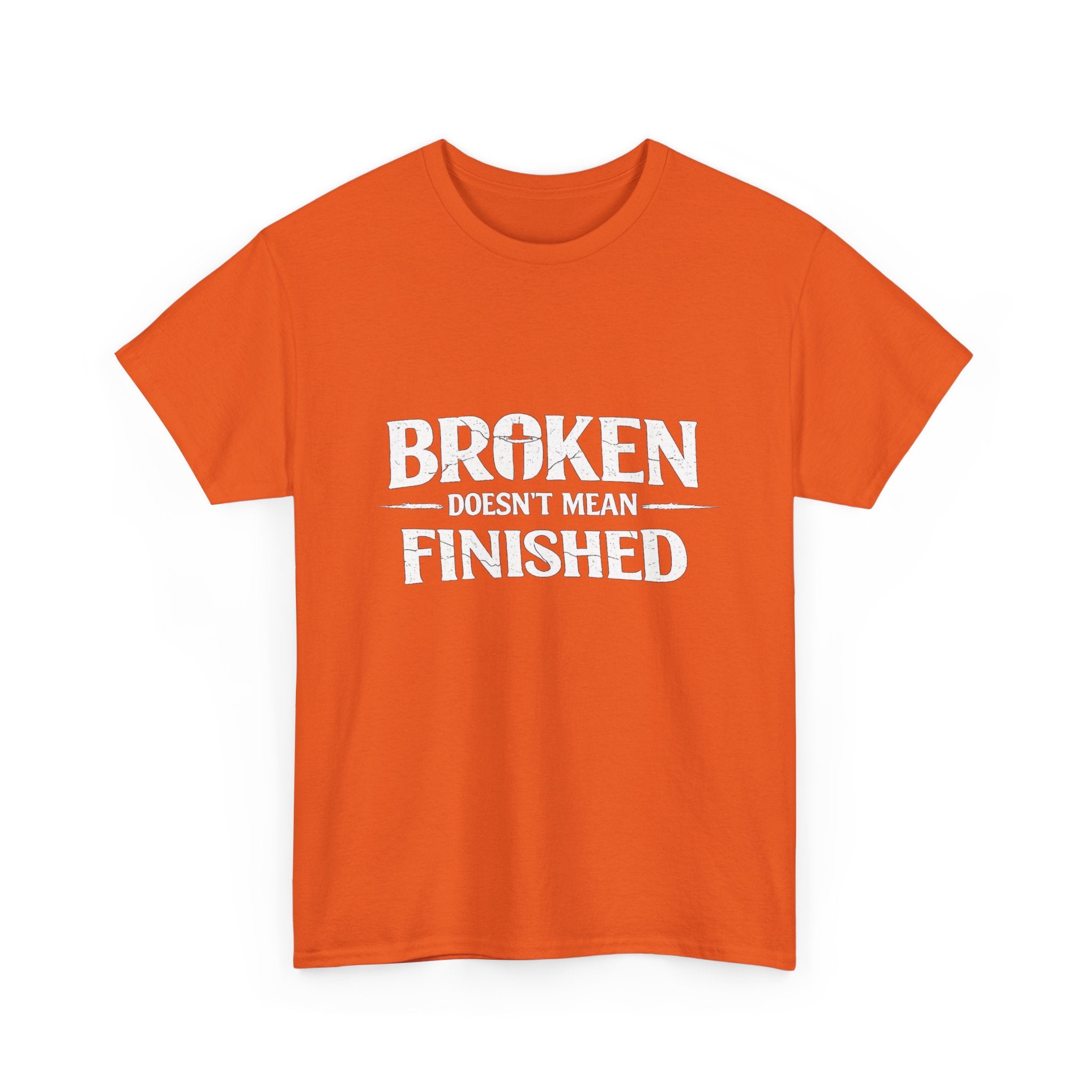 2/23 - T-Shirt — 'Broken, Not Yet Finished' Minimal Outline Graphic Tee